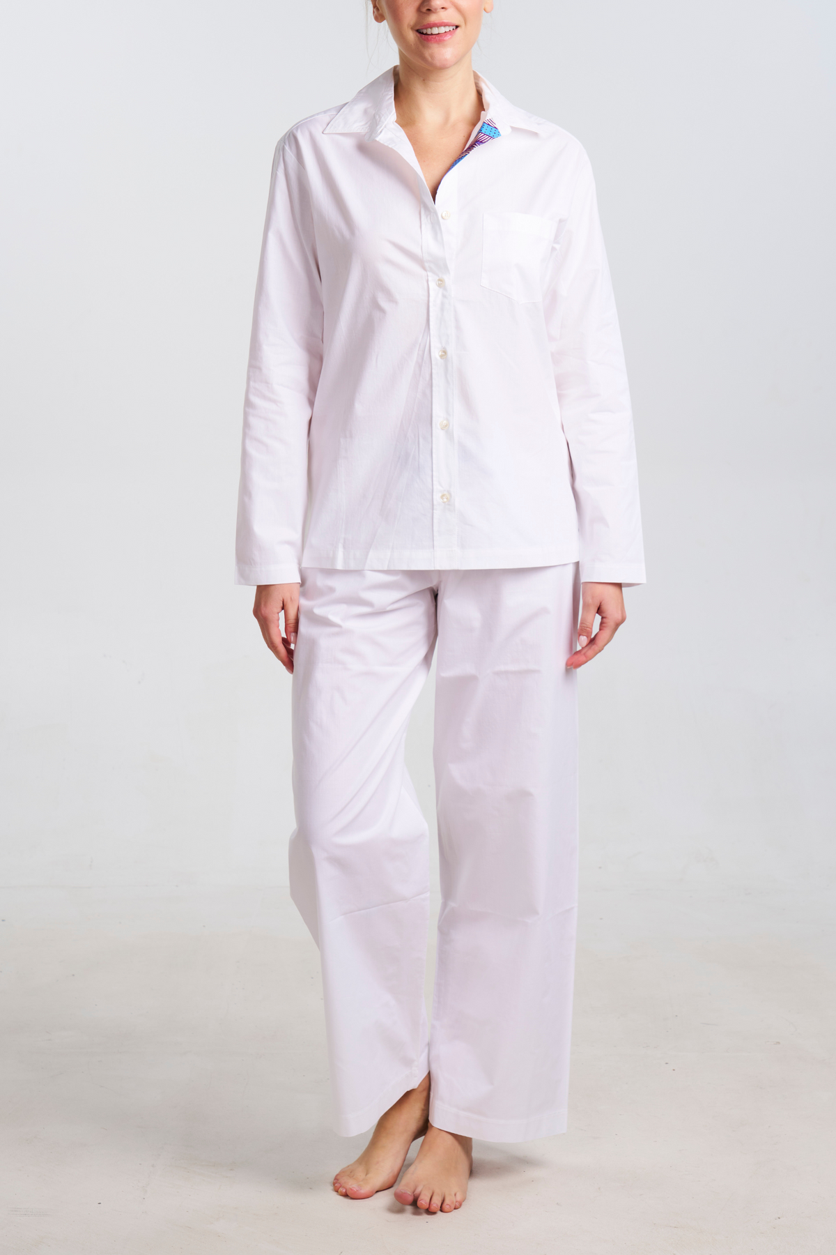 Handmade in Congo Pajama Set - Blue – Pajama Set – WHITE