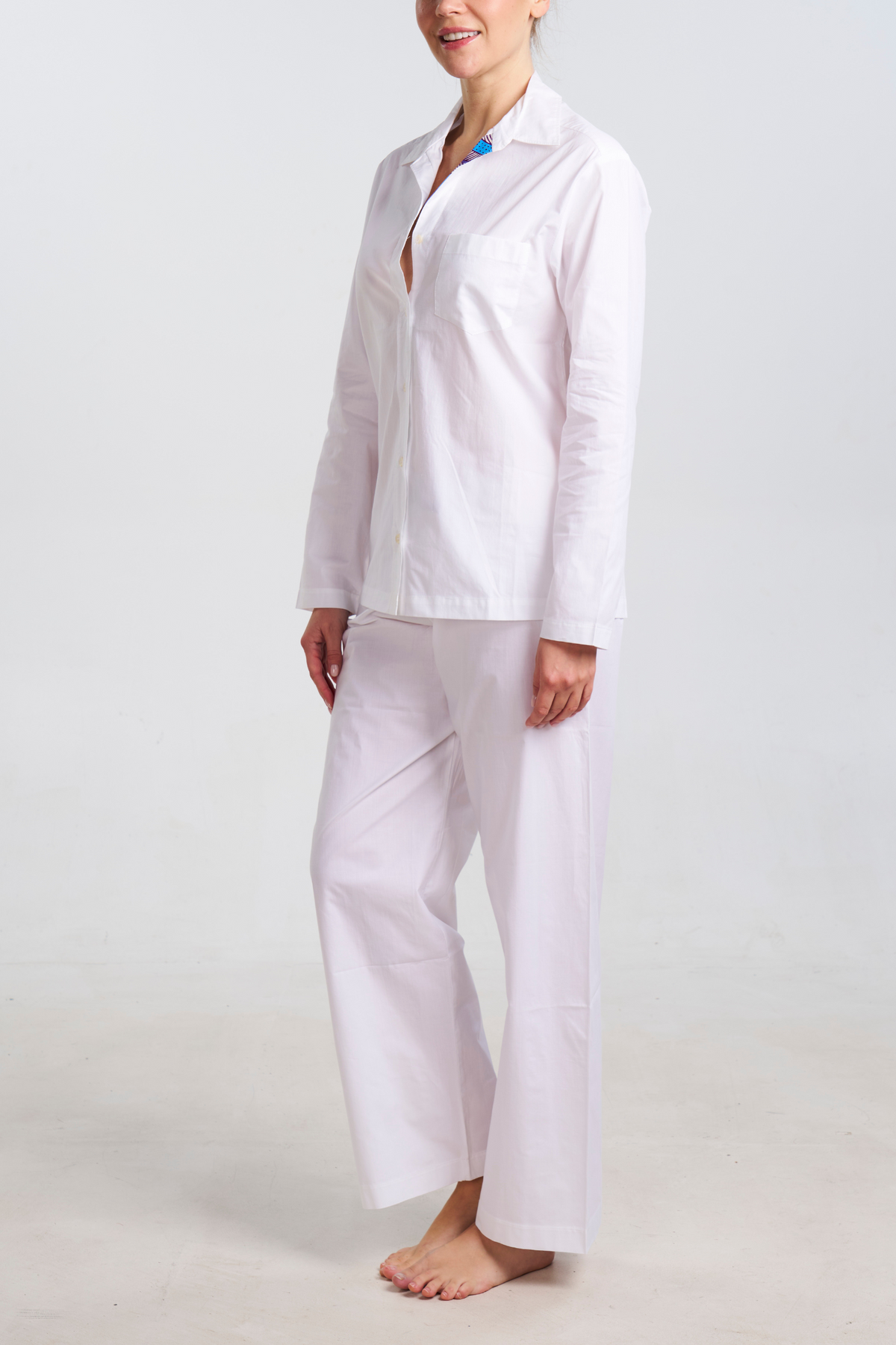 Handmade in Congo Pajama Set - Blue – Pajama Set – WHITE