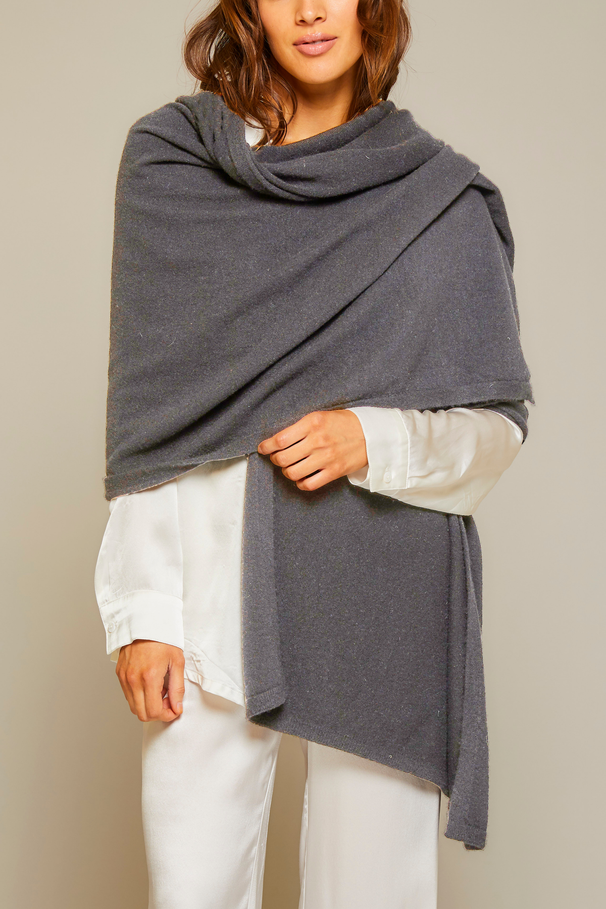 Washable Cashmere Wrap - Grey – Wrap