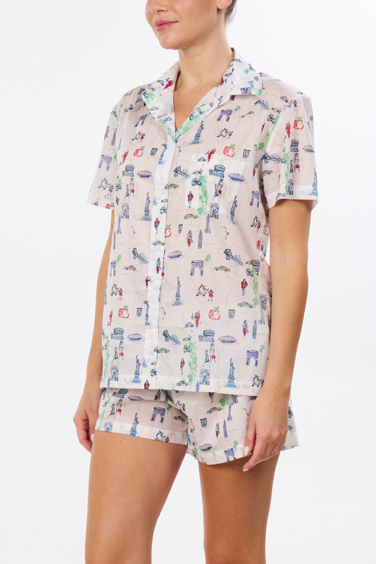 New York City Print Short Set – Pajama Set – MULTI