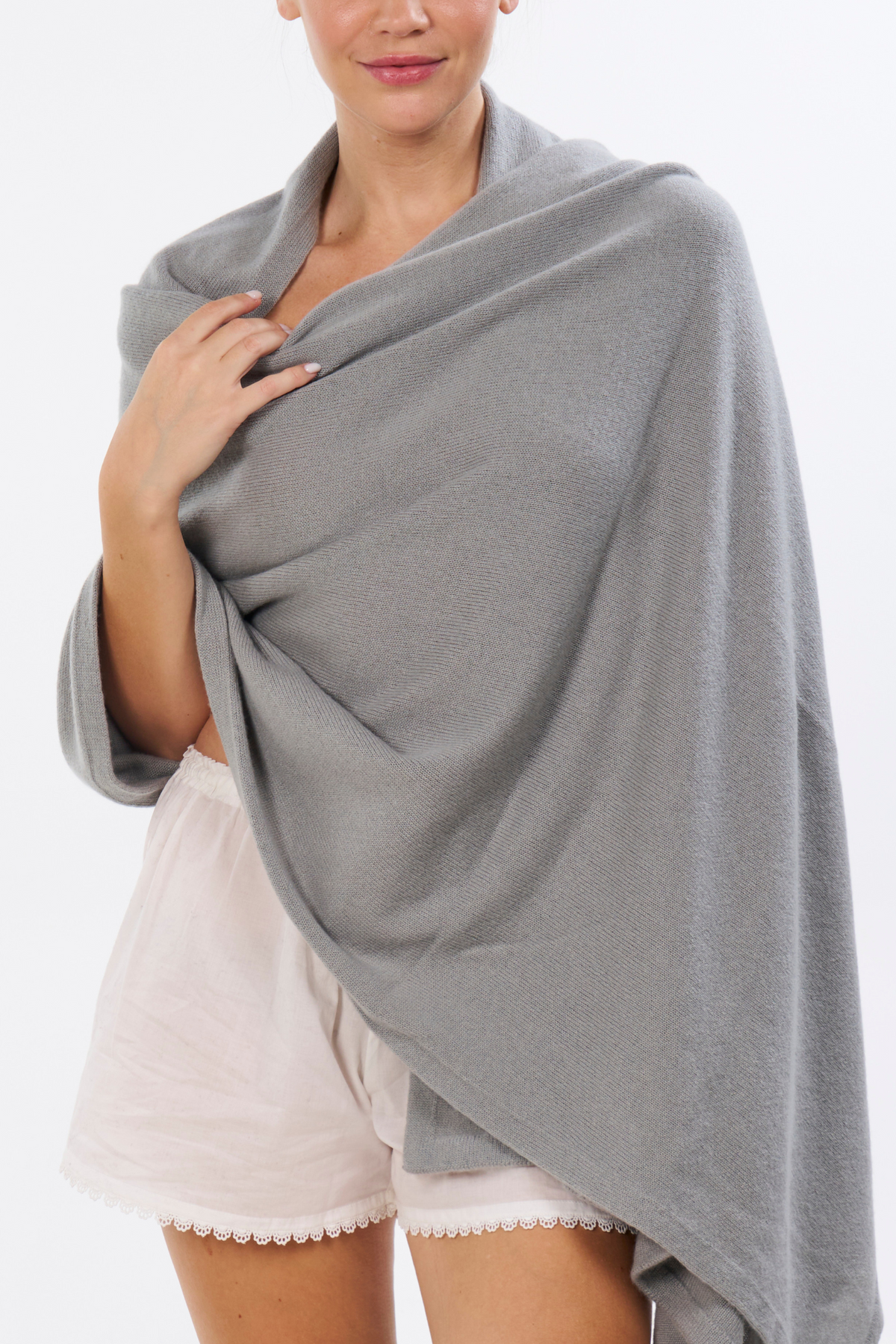 Washable Cashmere Wrap - Steely Grey – Wrap