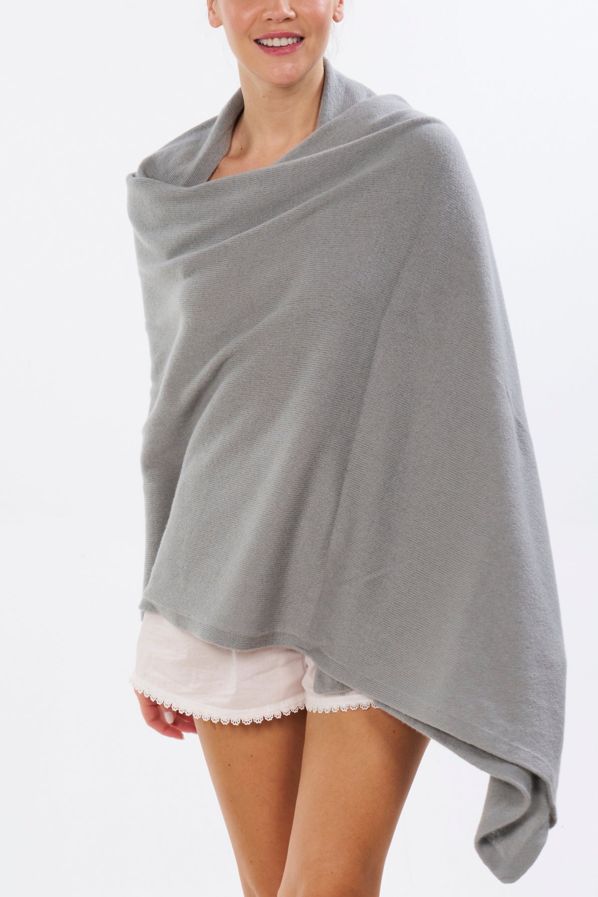 Washable Cashmere Wrap - Steely Grey – Wrap