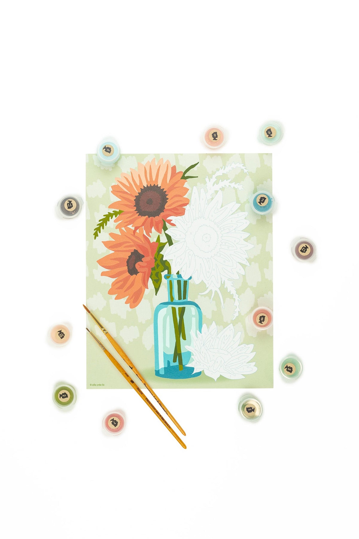 Sunflowers in Vase (orange) | 8x10 paint-by-number kit