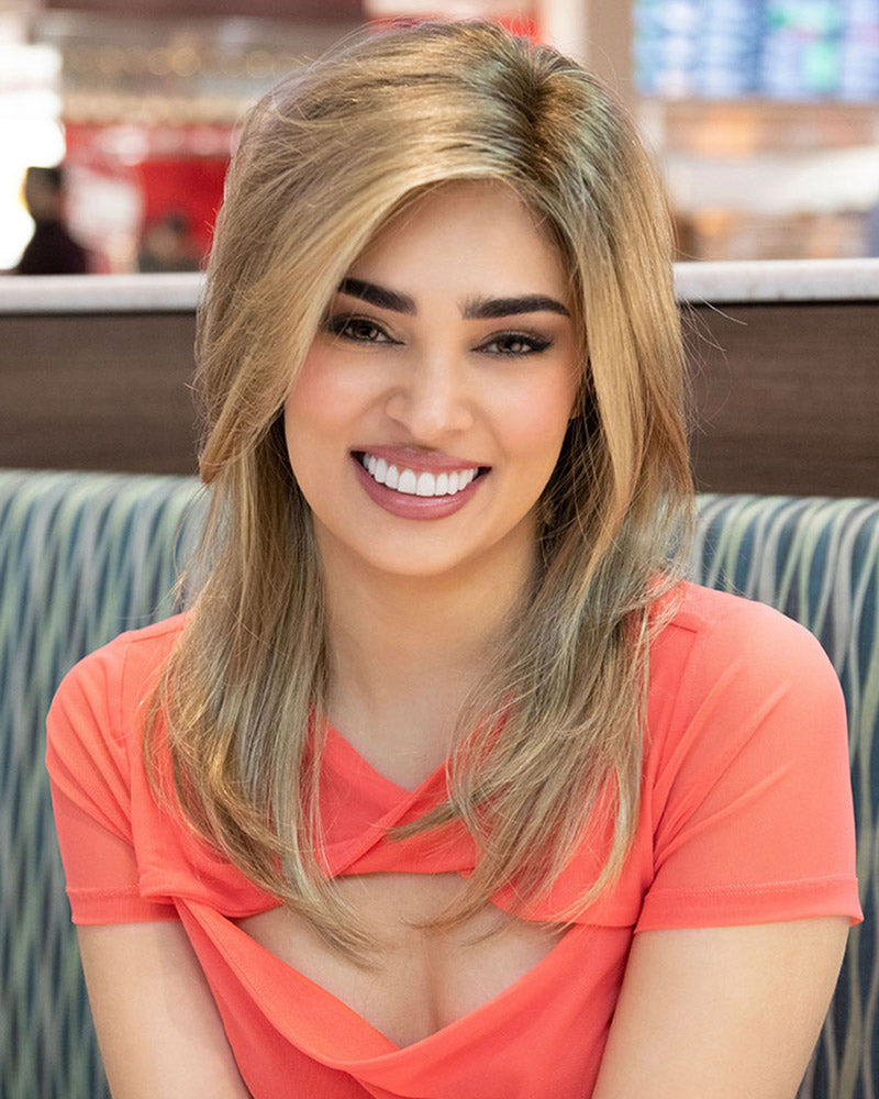 Belinda (Exclusive) | Lace Front & Monofilament Part Synthetic Wig by Envy – Wigs – Amaretto N Cream