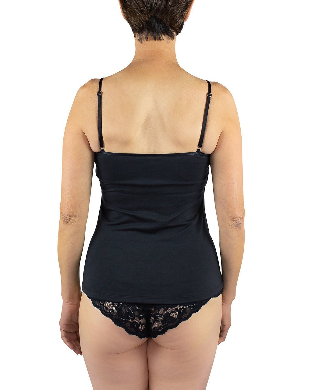 Maia Sustainable Jersey Cami, Black – Camisole