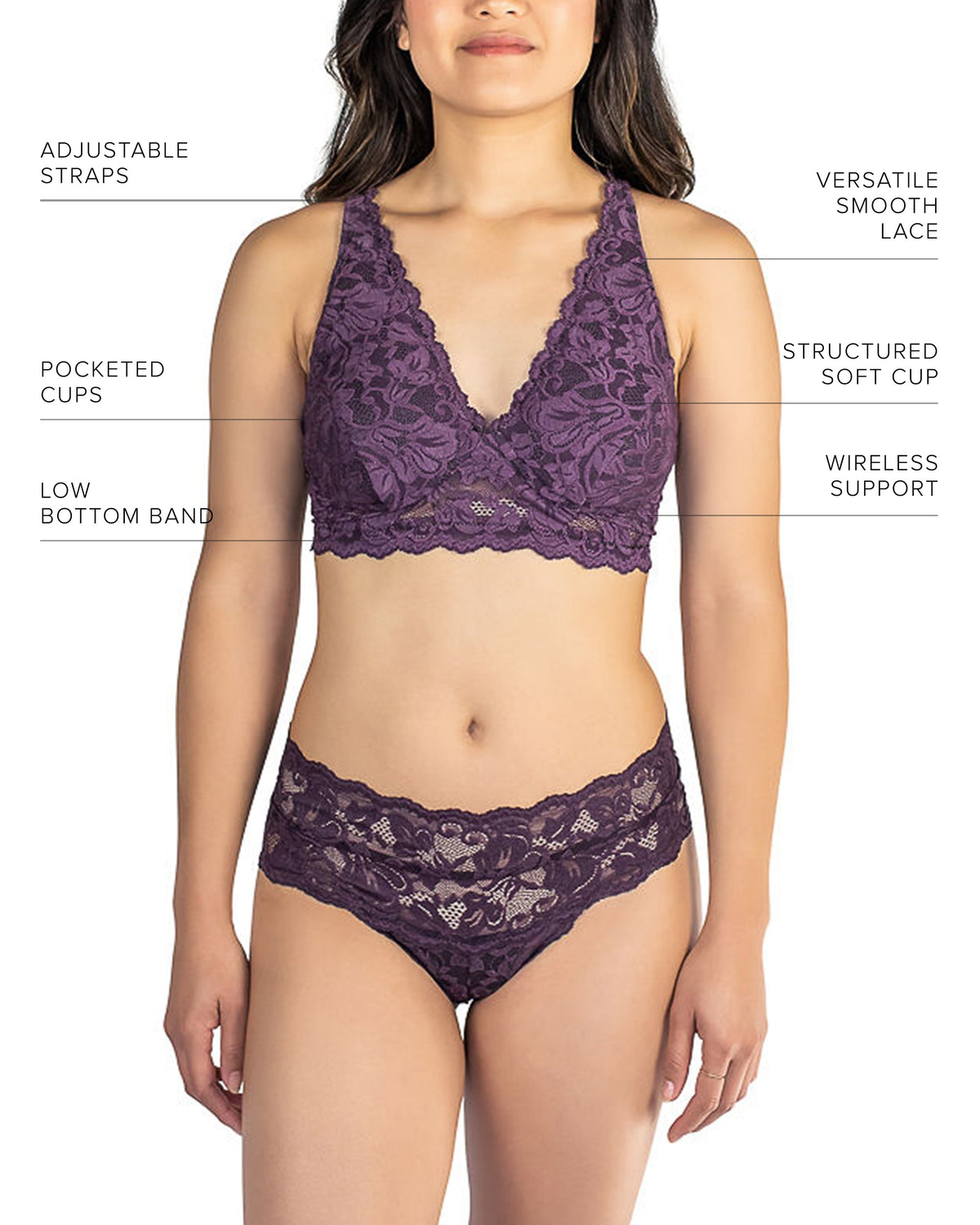 Vela Wireless Bra, Orchid – Bra