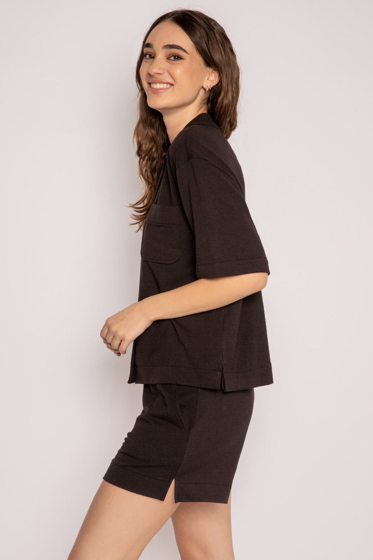 Jammie Essentials Short PJ Set – PJ Sets – Black