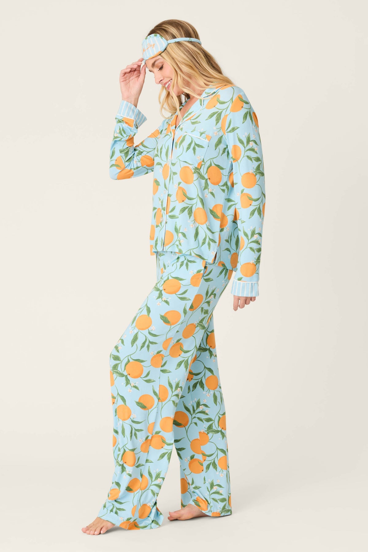 Citrus Dreams Morning Squeeze Long 3-Piece PJ Set