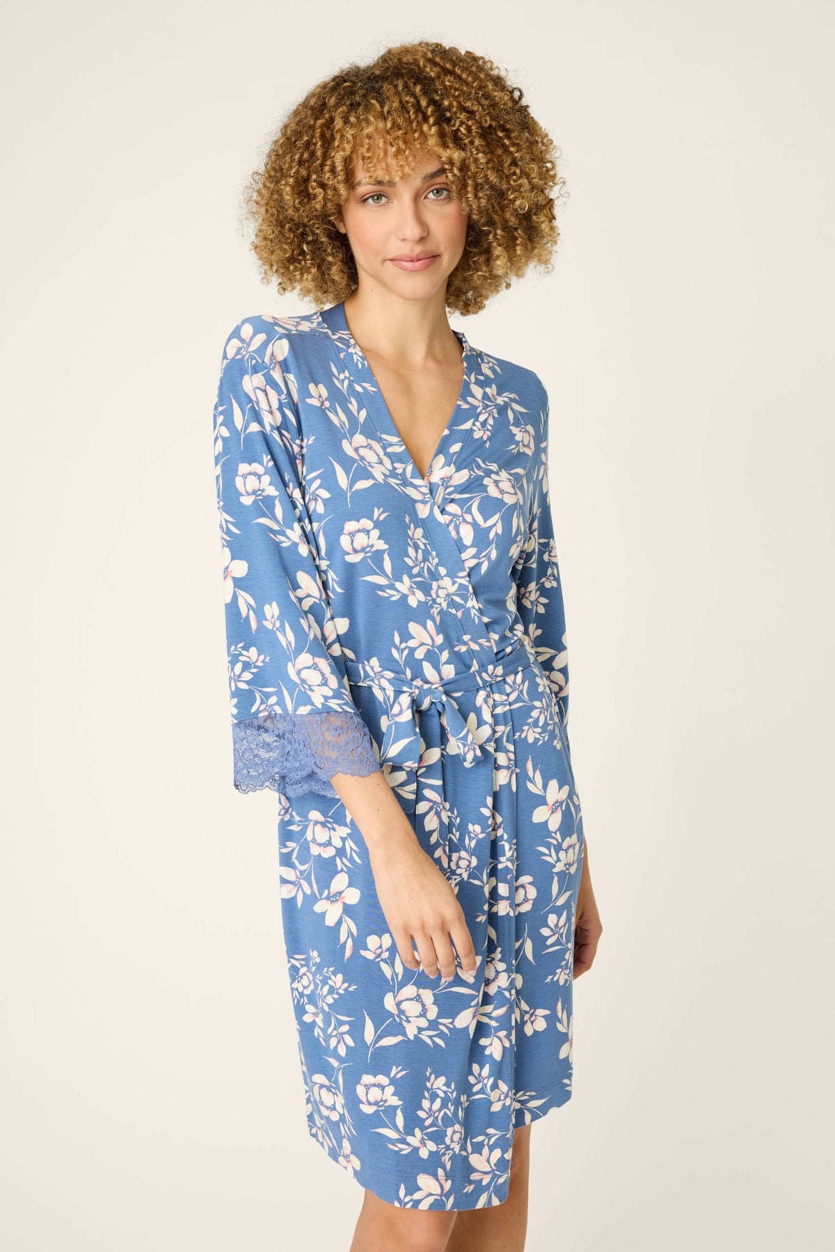 Flora Dreams Twilight Garden Robe – Robe – MOONLIGHT BLUE