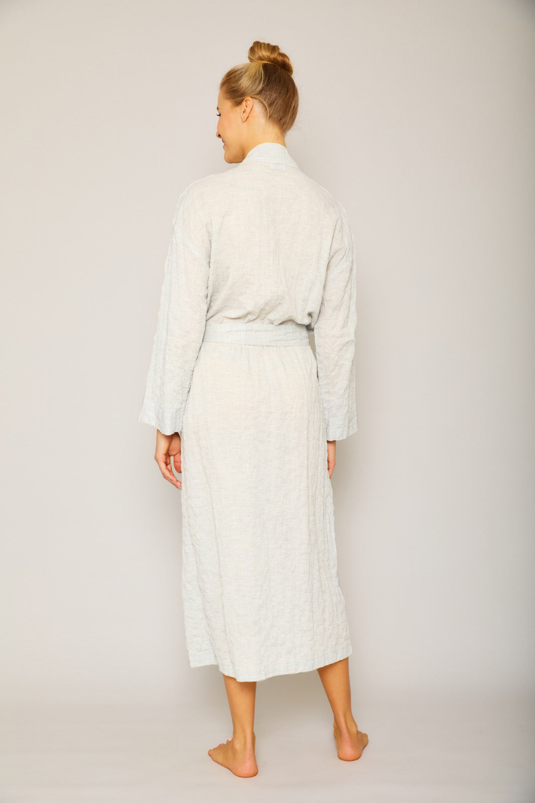 Organic Japanese Cotton Long Robe-Cream – Robe – CREAM